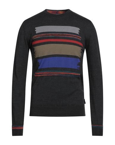 Bob Man Sweater Charcoal Size L Wool, Acrylic In Gray