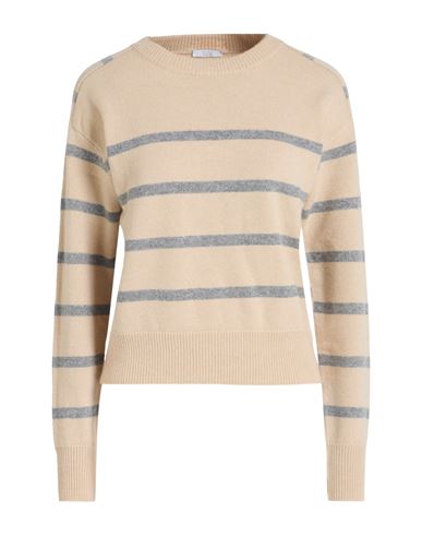 Peserico Easy Woman Sweater Sand Size 6 Merino Wool, Wool, Cashmere, Polyester In Brown