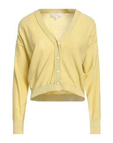 Antonelli Woman Cardigan Lime Green Size S Cotton In Yellow