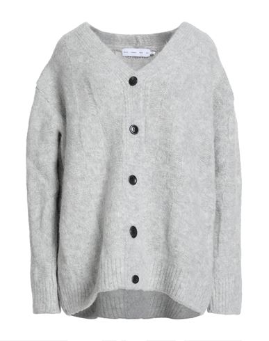 Proenza Schouler Woman Cardigan Light Grey Size L Acrylic, Alpaca Wool, Polyamide, Wool, Elastane In Gray