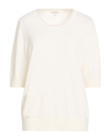 Gigue Woman Sweater Ivory Size 14 Viscose, Recycled Nylon, Wool, Elastane, Metallic Fiber In Neutral