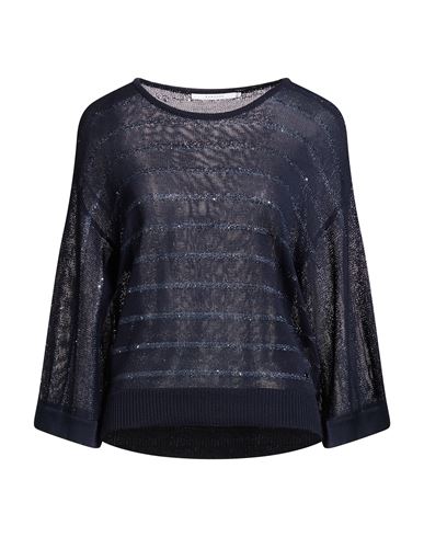 Xandres Woman Sweater Midnight Blue Size M Viscose, Polyamide, Polyester