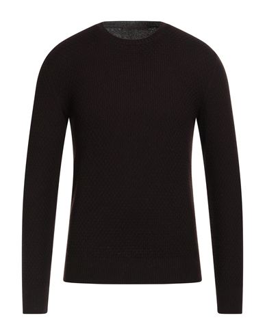 Viadeste Per Anteprima Man Sweater Dark Brown Size 50 Virgin Wool In Black
