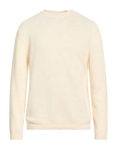 Wool & Co Man Sweater Ivory Size Xxl Merino Wool In Neutral