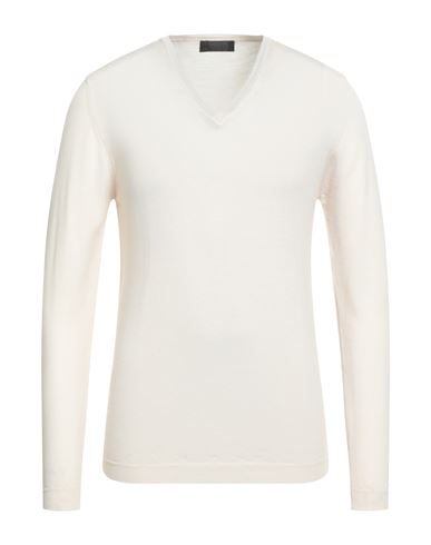 Lucques Man Sweater Off White Size 44 Merino Wool