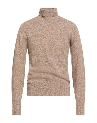 Drumohr Man Turtleneck Sand Size 48 Lambswool In Multi