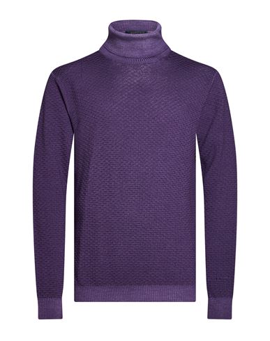 Jeordie's Man Turtleneck Dark Purple Size Xxl Merino Wool