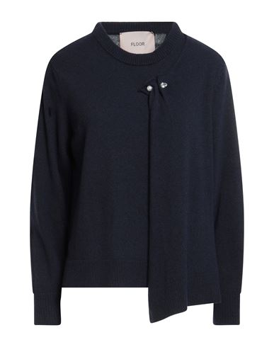 Floor Woman Sweater Midnight Blue Size M Merino Wool, Viscose, Polyamide, Cashmere In Blue