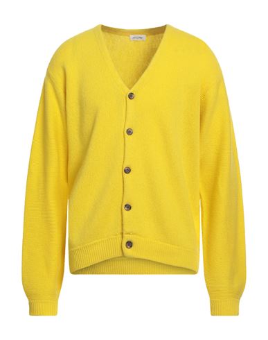 American Vintage Man Cardigan Yellow Size L Wool, Viscose, Polyamide, Cashmere
