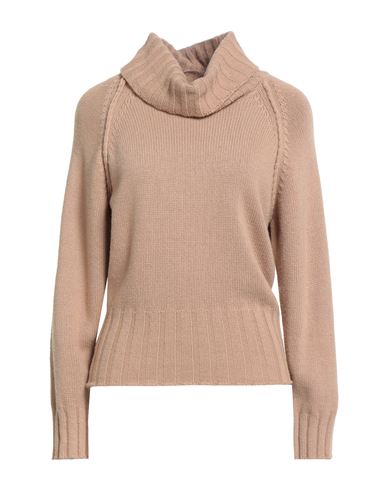 N.o.w. Andrea Rosati Cashmere N. O.w. Andrea Rosati Cashmere Woman Turtleneck Beige Size M Wool, Viscose, Cashmere, Nylon In Neutral