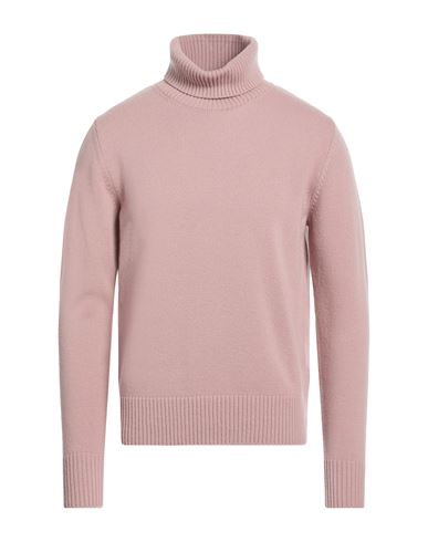 Herno Man Turtleneck Antique Rose Size 44 Wool In Pink