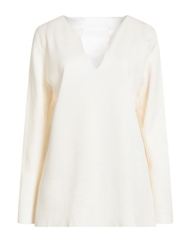 Le Tricot Perugia Woman Sweater Ivory Size L Cotton In White