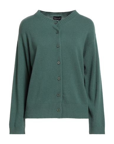 Crossley Woman Cardigan Green Size L Cashmere In Green