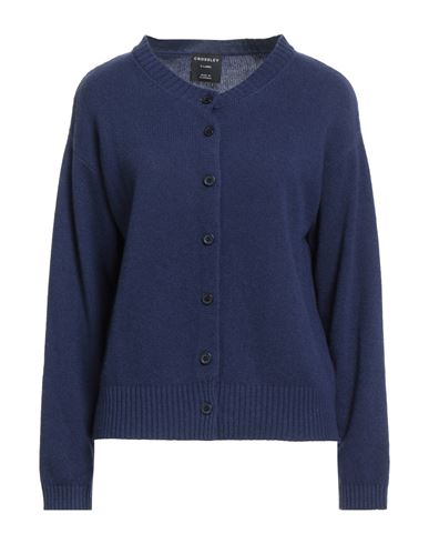 Crossley Woman Cardigan Navy Size L Cashmere In Blue