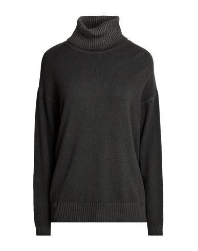 Crossley Woman Turtleneck Charcoal Size S Cashmere In Grey