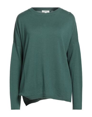 Crossley Woman Sweater Emerald Green Size M Virgin Wool