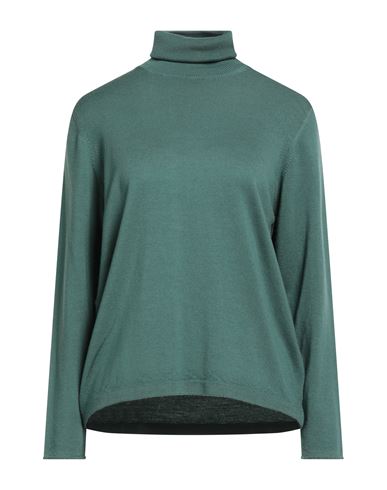 Crossley Woman Turtleneck Emerald Green Size M Virgin Wool
