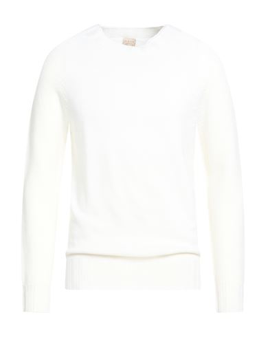 H953 Man Sweater Cream Size 40 Merino Wool In White