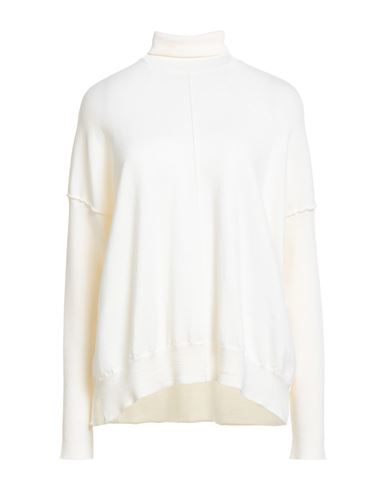 Crossley Woman Turtleneck Ivory Size S Virgin Wool In White