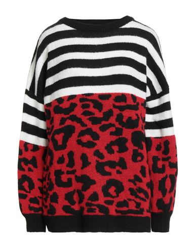 Soallure Woman Sweater Black Size M Acrylic, Polyamide, Polyester, Wool, Viscose In Multi
