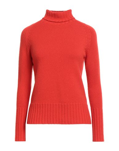 Drumohr Woman Turtleneck Tomato Red Size S Cashmere