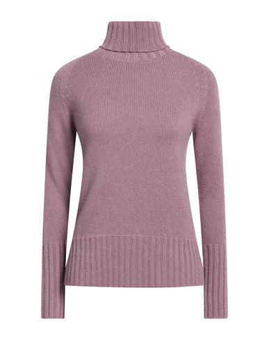 Drumohr Woman Turtleneck Lilac Size M Cashmere In Pink