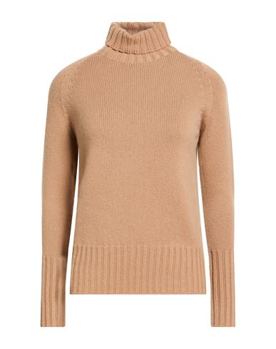 Drumohr Woman Turtleneck Sand Size S Cashmere In Nude