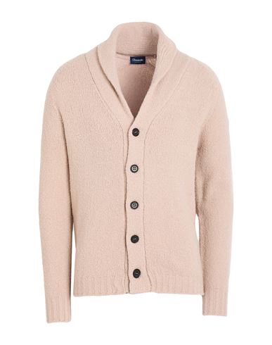 Drumohr Man Cardigan Beige Size 46 Merino Wool In Pink