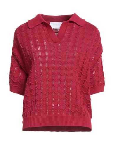 Daniele Fiesoli Collezione N_01 Woman Sweater Garnet Size L Linen, Cotton In Red