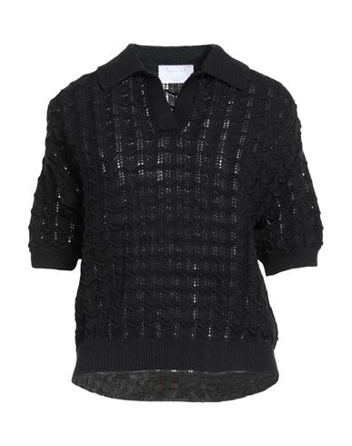 Daniele Fiesoli Collezione N_01 Woman Sweater Black Size L Linen, Cotton In Black