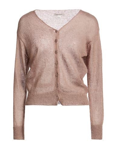 Crossley Woman Cardigan Light Brown Size L Mohair Wool, Polyamide, Virgin Wool