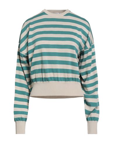 Daniele Fiesoli Collezione N_01 Woman Sweater Turquoise Size L Cotton In Blue