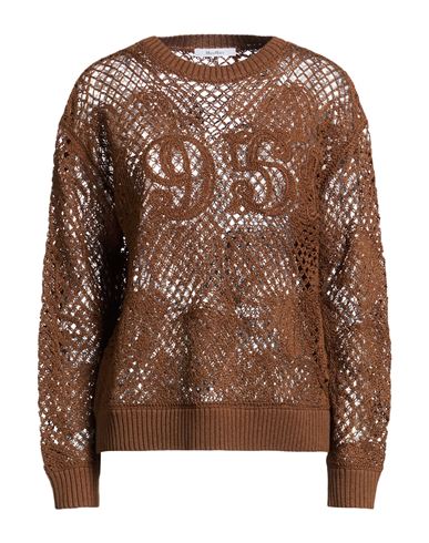 Max Mara Woman Sweater Chocolate Brown Size M Cotton, Polyester