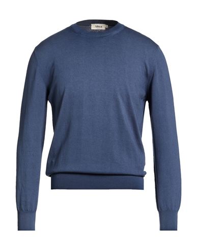Altea Man Sweater Navy Size L Cotton In Blue