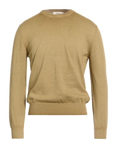 Altea Man Sweater Khaki Size L Cotton In Green