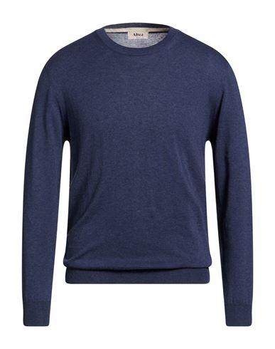 Altea Man Sweater Navy Size L Cotton In Blue