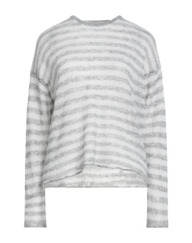 Crossley Woman Sweater Grey Size M Mohair Wool, Polyamide, Virgin Wool In Blue