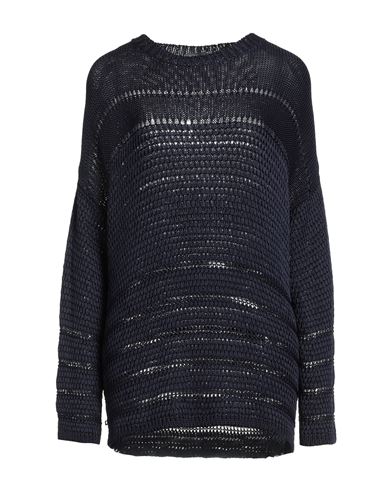 Alberta Ferretti Woman Sweater Navy Size 12 Viscose In Blue