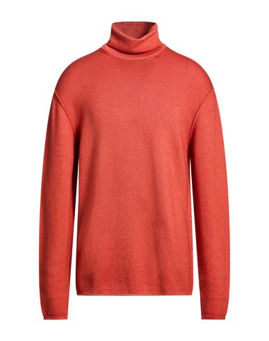 Crossley Man Turtleneck Rust Size Xl Virgin Wool In Red