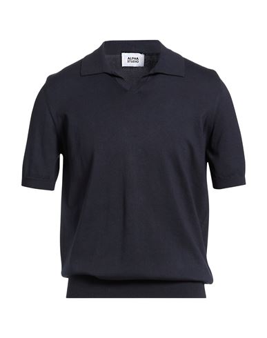 Alpha Studio Man Sweater Midnight Blue Size 48 Cotton