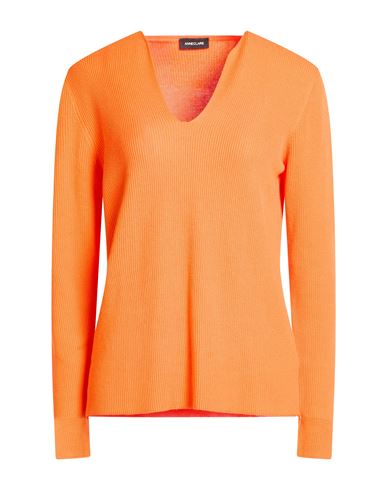 Anneclaire Woman Sweater Orange Size 8 Cotton In Orange