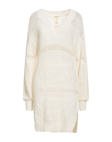 Twinset Woman Sweater Ivory Size L Cotton In Neutral