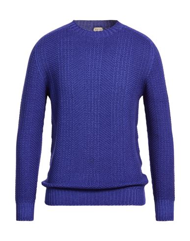 H953 Man Sweater Blue Size 38 Merino Wool