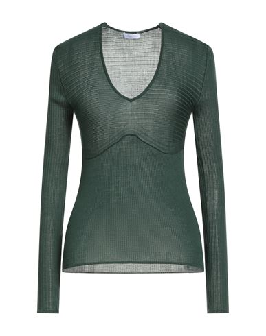 Patrizia Pepe Woman Sweater Dark Green Size 1 Wool