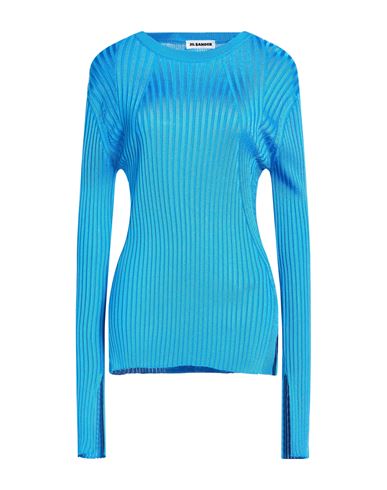 Jil Sander Woman Sweater Azure Size 4 Viscose In Blue