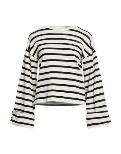 Bsb Jeans Woman Sweater Off White Size M Cotton In Black