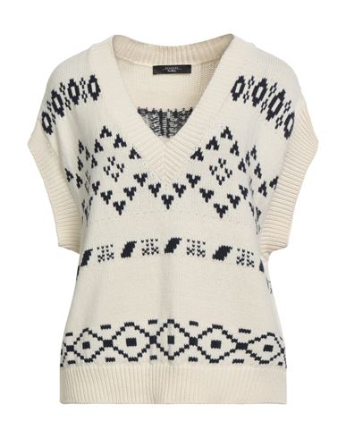 Weekend Max Mara Woman Sweater Cream Size M Cotton, Acrylic In White