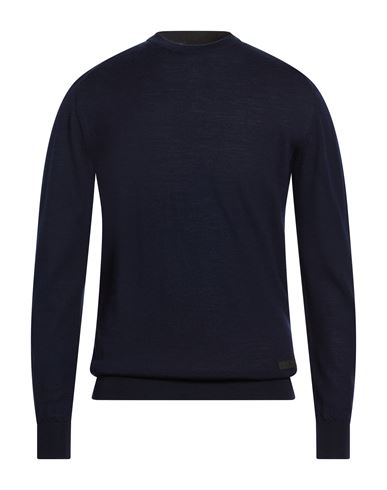 John Richmond Man Sweater Midnight Blue Size Xxl Merino Wool