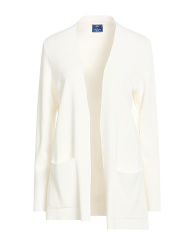 Fedeli For Bongenie Grieder Woman Cardigan White Size 6 Viscose, Organic Cotton