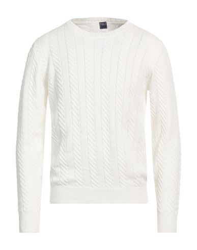Fedeli Man Sweater White Size 40 Cotton